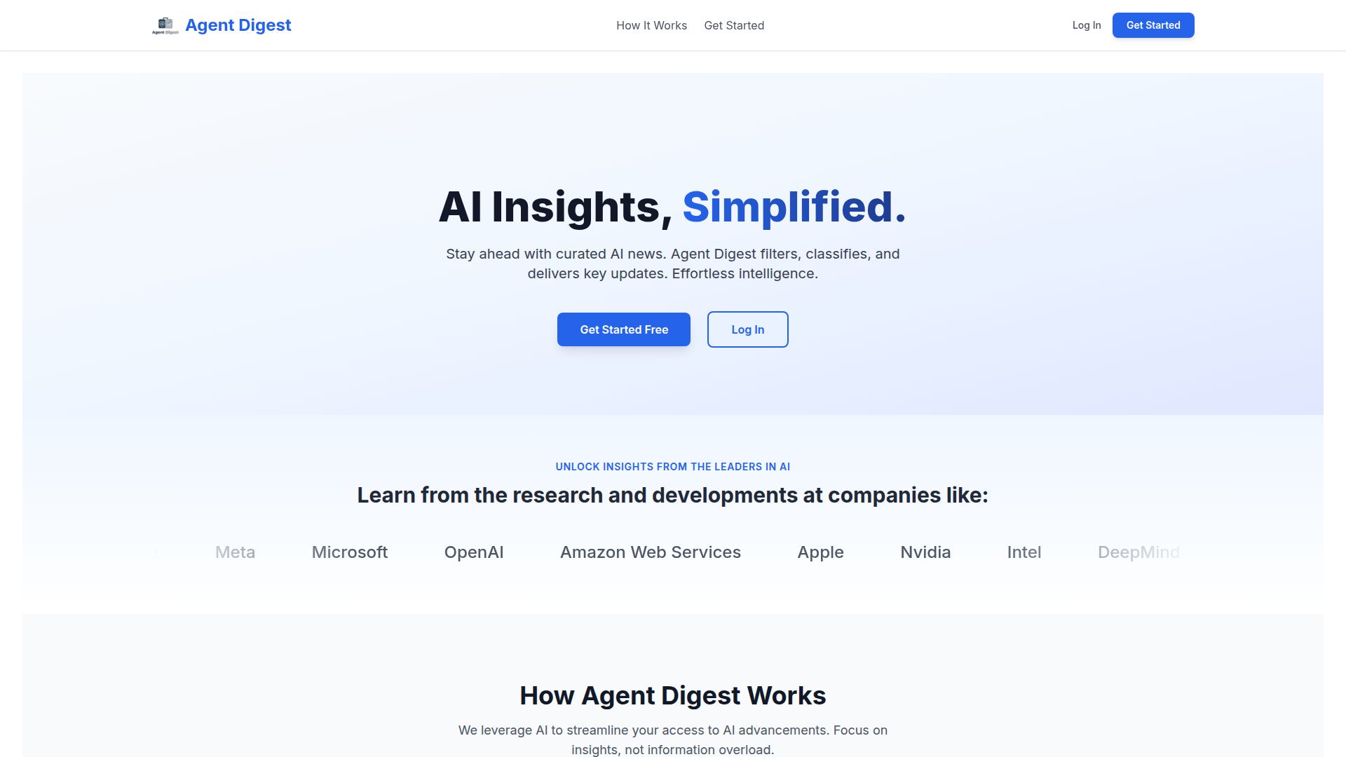 AgentDigest screenshot