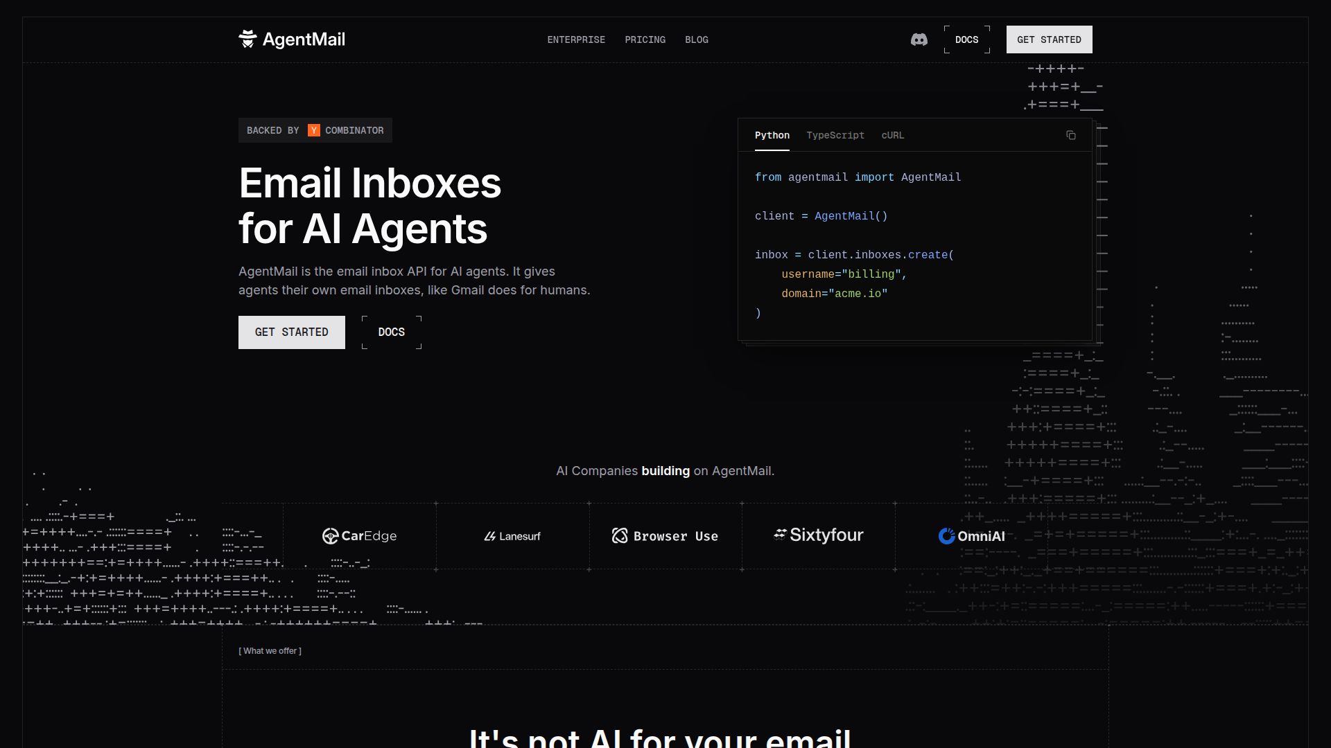 AgentMail screenshot